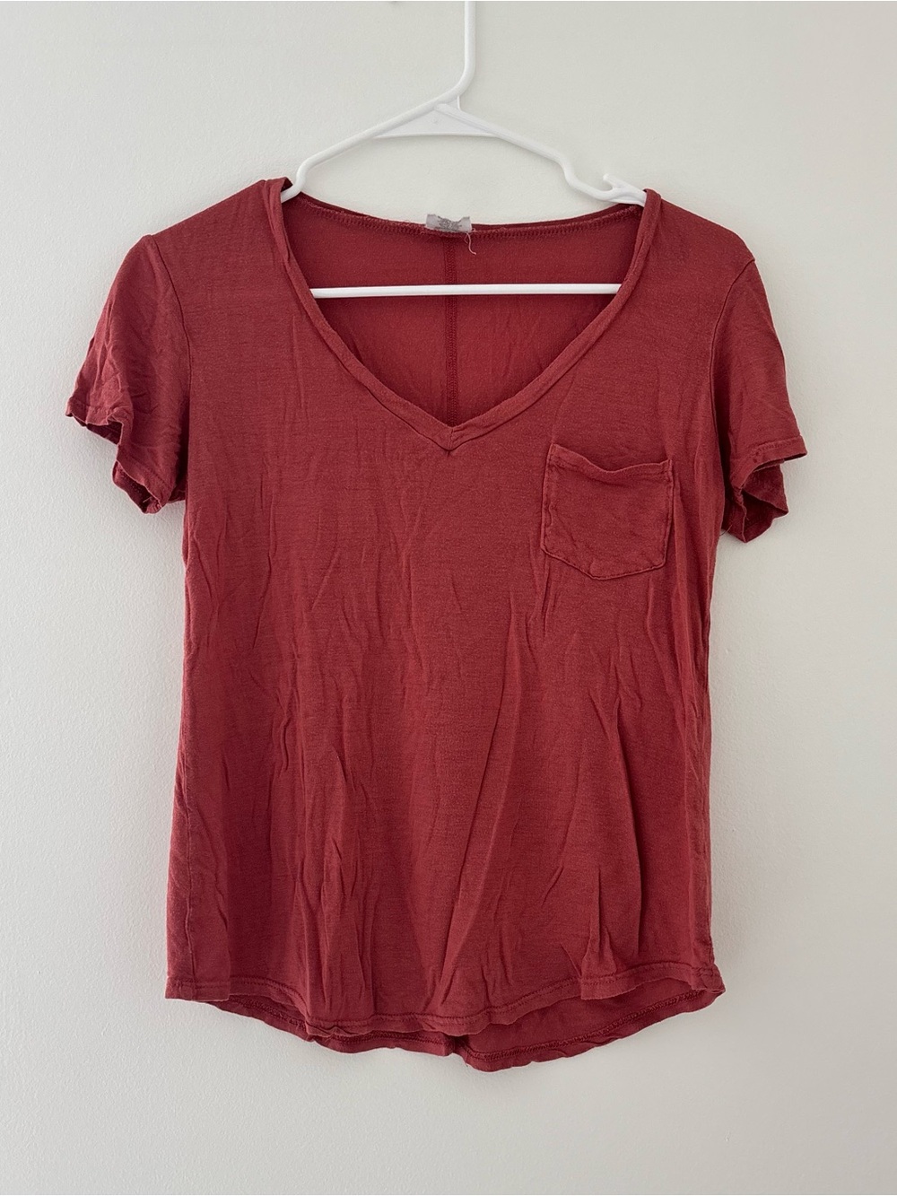 Full Tilt Pink V Neck Tee